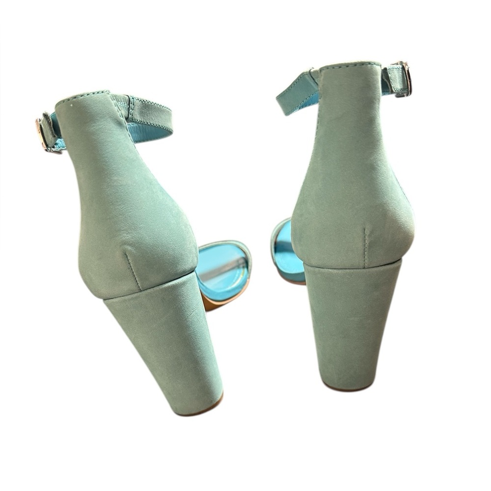 White House Black Market Suede Teal Ankle Strap 3 1/2” Heels , new w tags - Picture 11 of 13